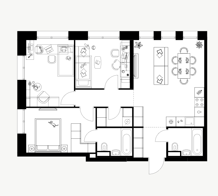 3-Комнатные квартиры от 73 м²